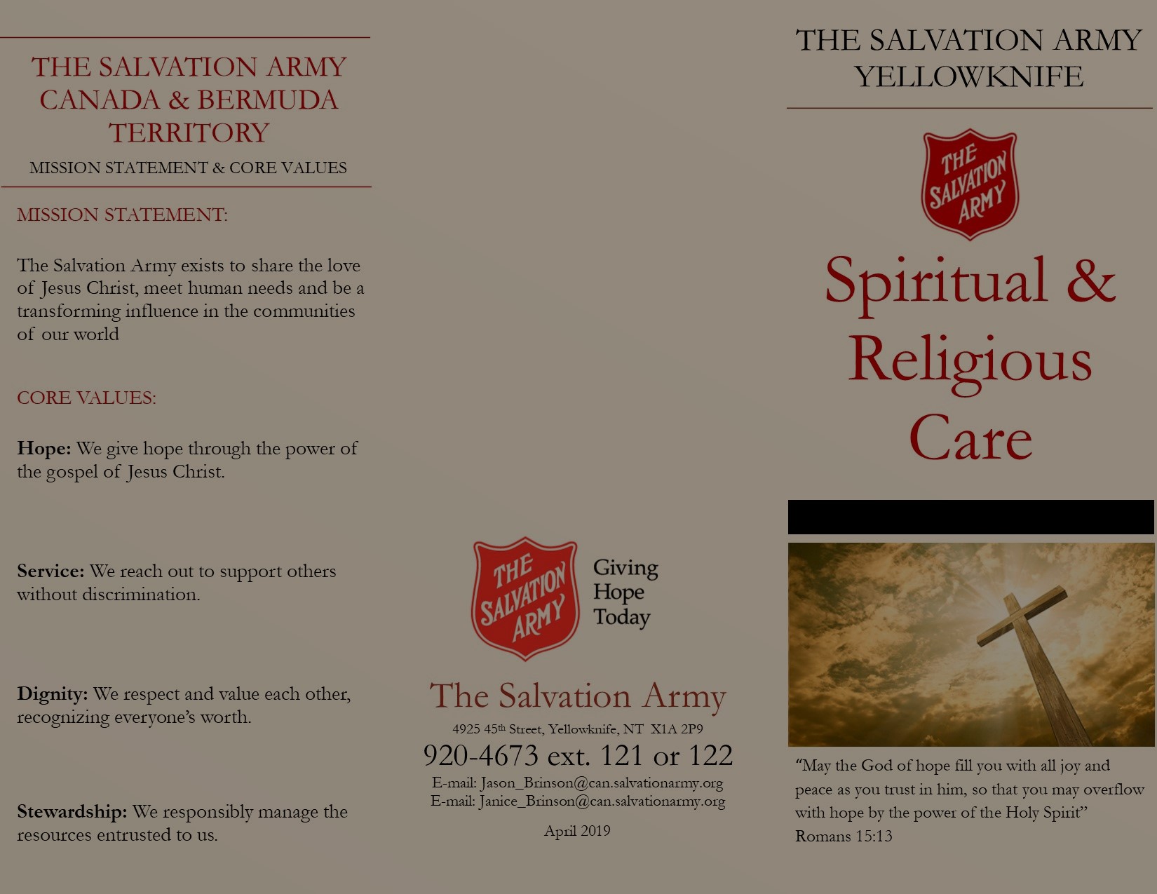 Spiritual Care Brochure
