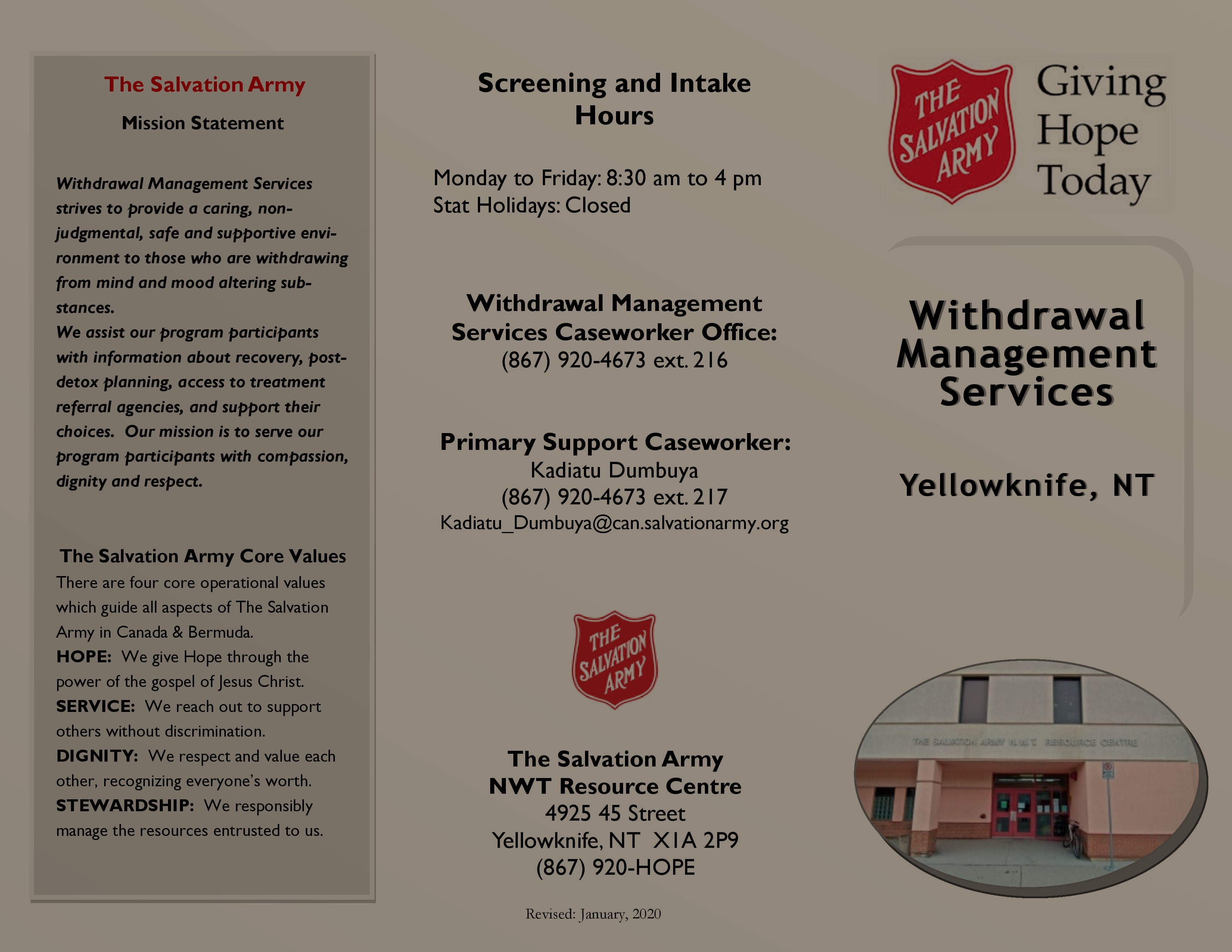 Withdrawal Management Brochure